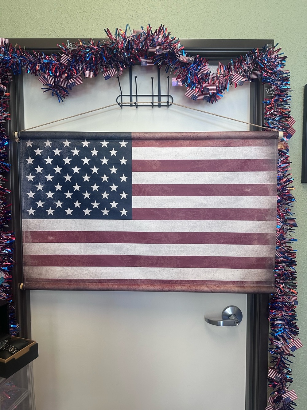 Vintage-Style American Flag Wall Banner - Red, White & Blue